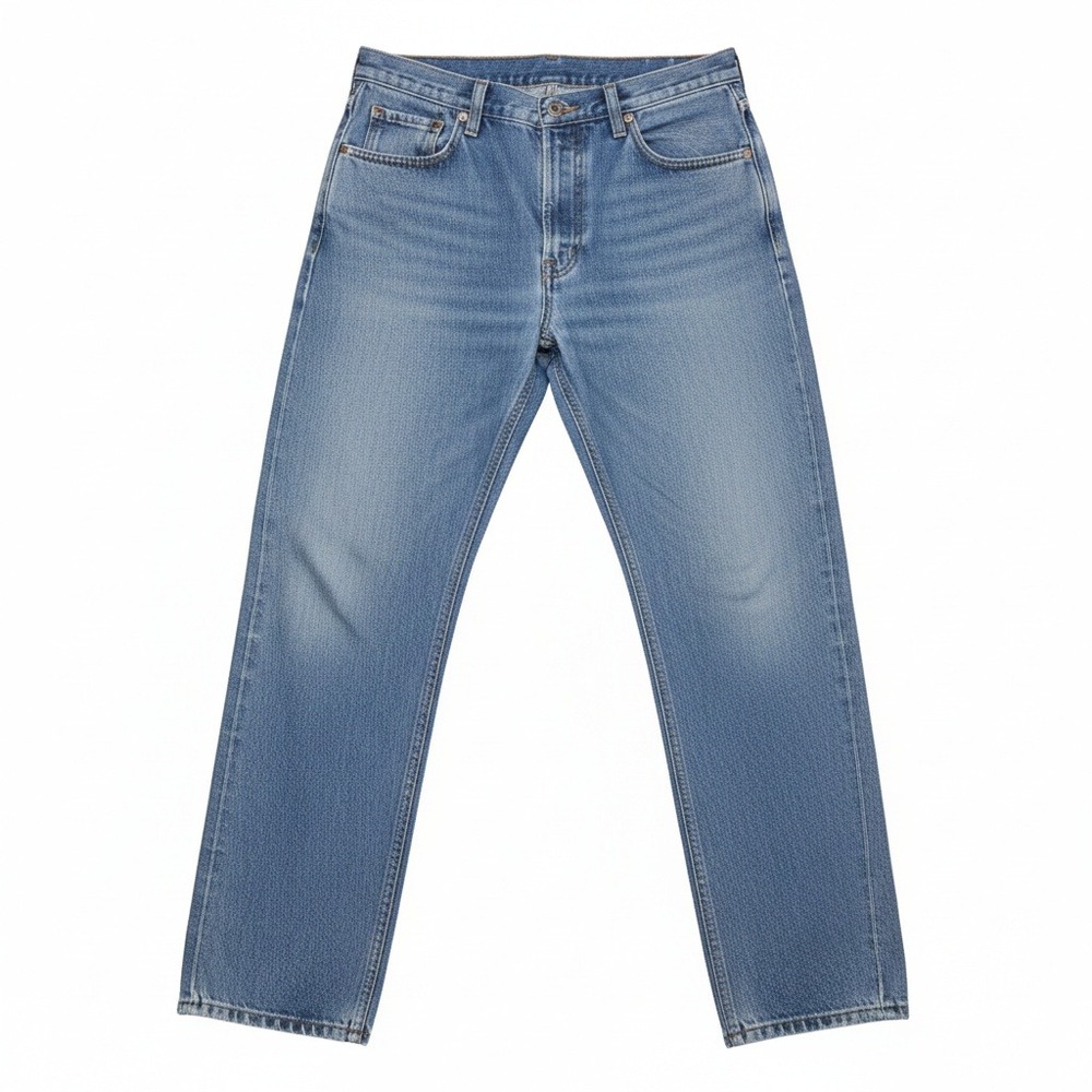 VTG Lee Riveted Mom Jeans Womens 16 L High Rise Tapered Leg‎ 100% Cotton Blue